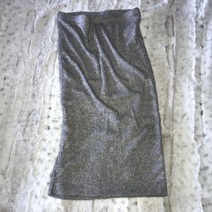 Express grey midi skirt